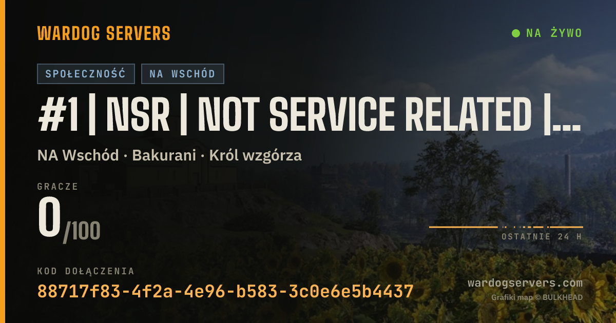 Baner ze statusem na żywo: #1 | NSR | Not Service Related | discord.gg/NSR