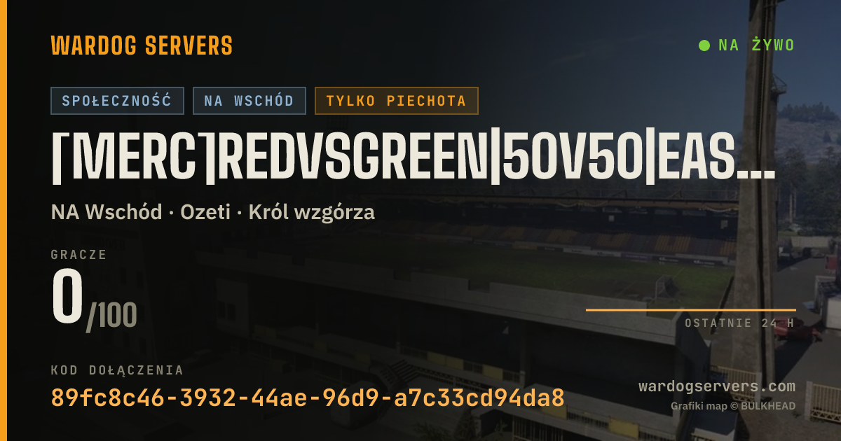 Baner ze statusem na żywo: [Merc]RedvsGreen|50v50|East|Discord.gg/m3rc