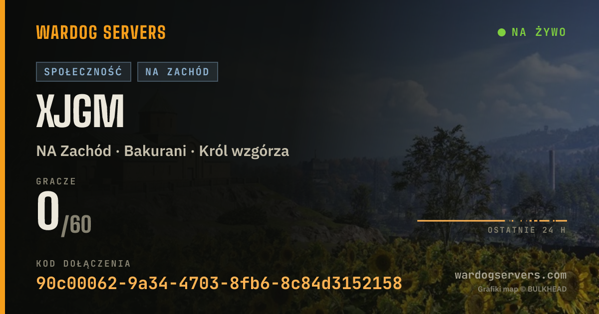 Baner ze statusem na żywo: XJGM