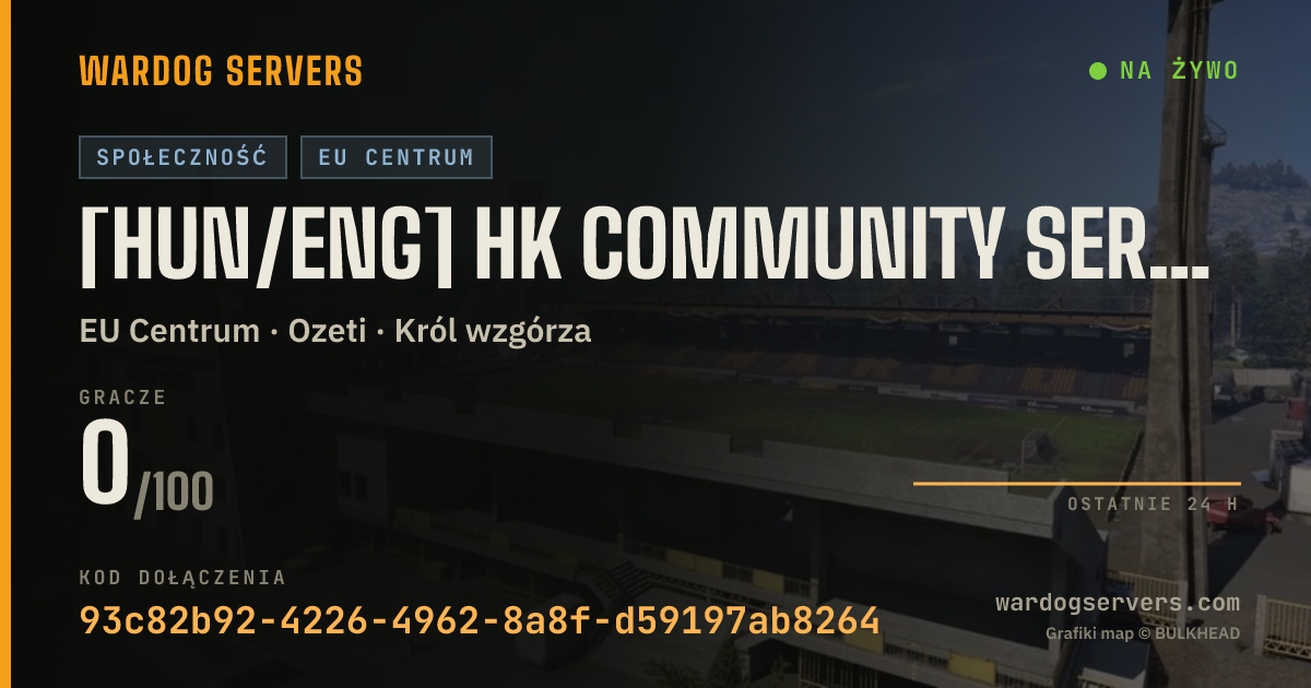 Baner ze statusem na żywo: [HUN/ENG] HK Community Server #InfantryOnly