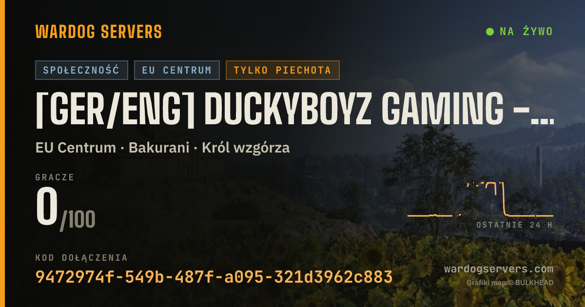 Baner ze statusem na żywo: [GER/ENG] DuckyboyZ Gaming - Infantry Only