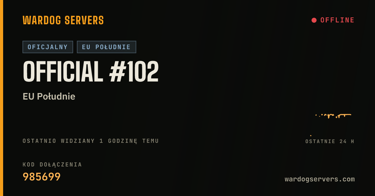 Baner ze statusem na żywo: Official #102