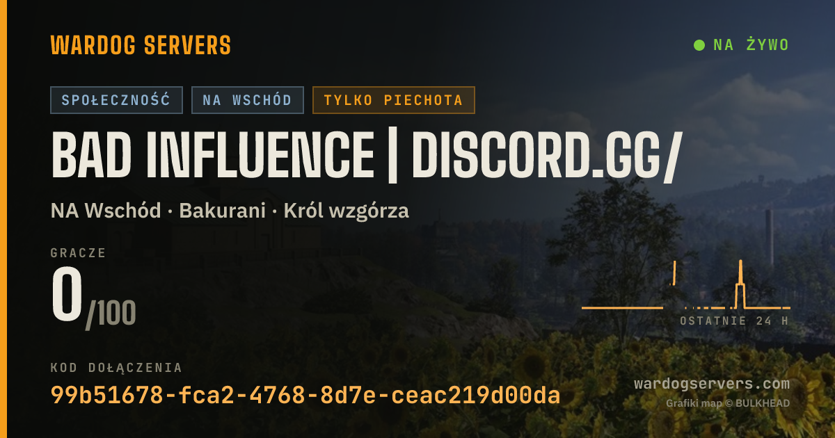 Baner ze statusem na żywo: Bad Influence | Discord.gg/