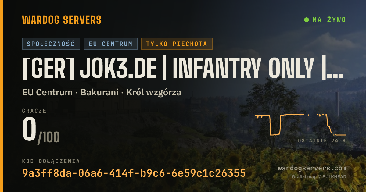 Baner ze statusem na żywo: [GER] jok3.de | Infantry only | Live Ranks & Stats | 0-0-0