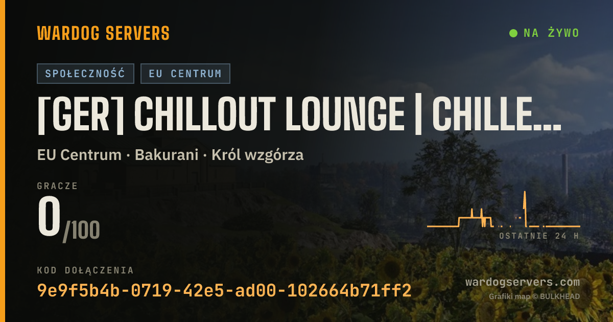 Baner ze statusem na żywo: [GER] CHILLOUT LOUNGE | Chillen & Zocken | Feierabend-Squads