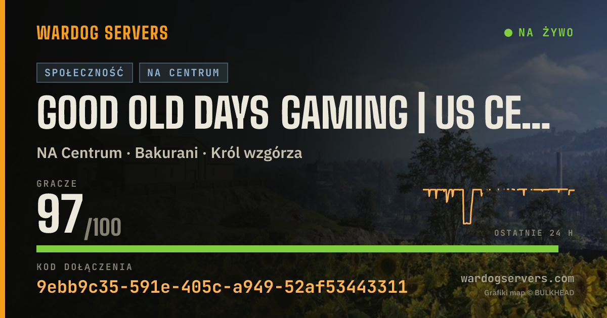 Baner ze statusem na żywo: Good old Days Gaming | US Central