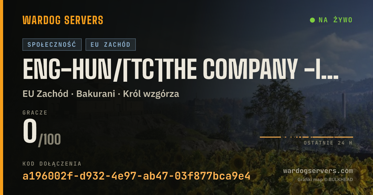 Baner ze statusem na żywo: ENG-HUN/[TC]THE COMPANY -Inf+vanilla-jointhecompany.net