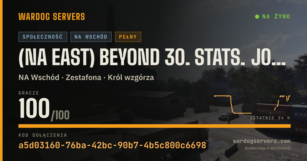 Baner ze statusem na żywo: (NA EAST) BEYOND 30. Stats. Join age 30+ group: discord.gg/B30