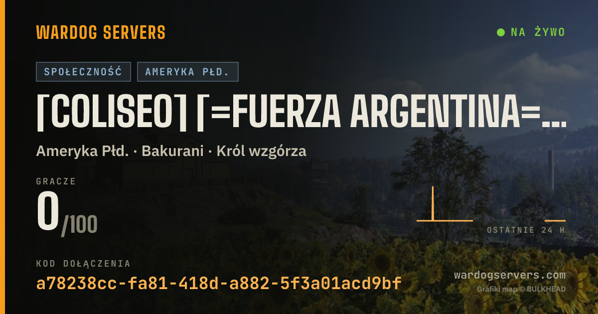 Baner ze statusem na żywo: [COLISEO] [=FUERZA ARGENTINA=][Zona Sur][sW]