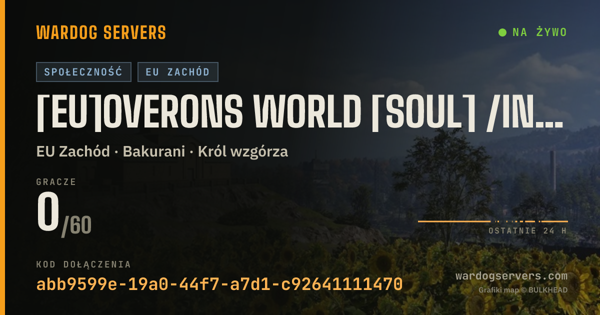 Baner ze statusem na żywo: [EU]Overons World [SOUL] /Infantry/Max LVL 100