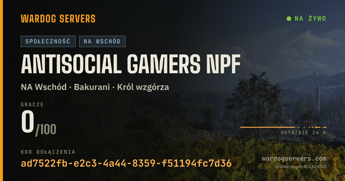 Baner ze statusem na żywo: AntiSocial Gamers NPF