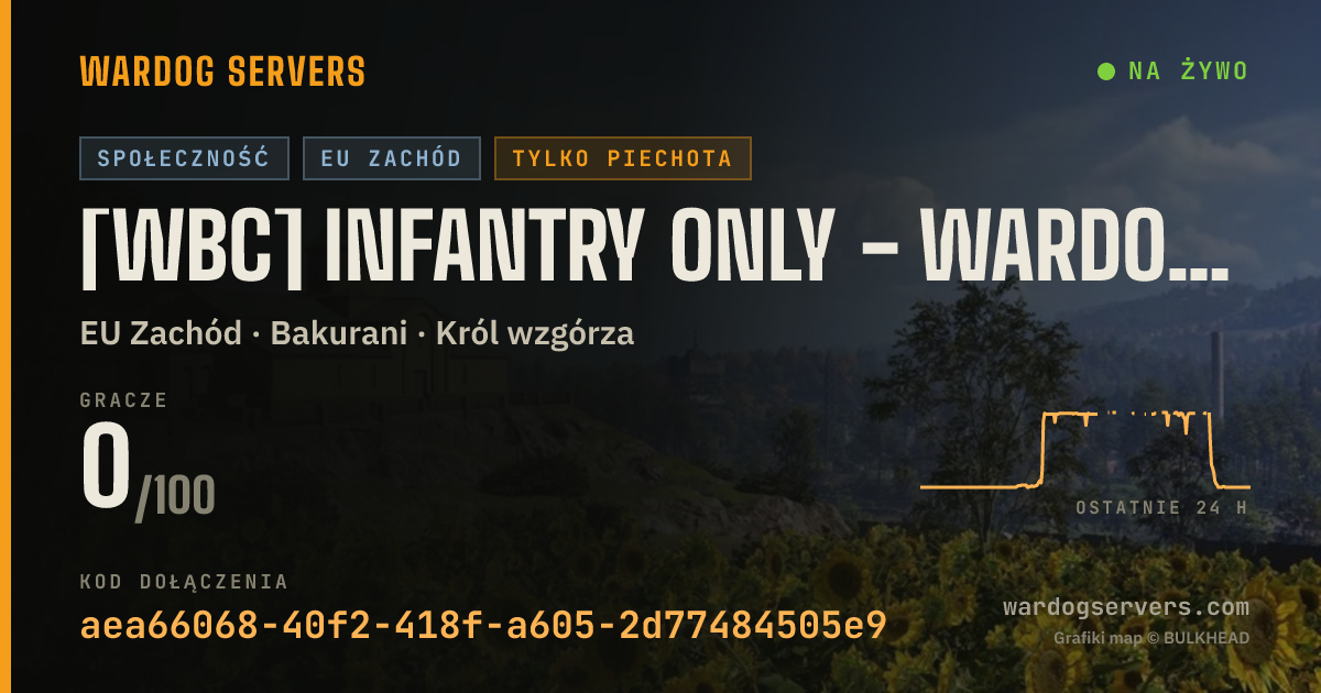 Baner ze statusem na żywo: [WBC] Infantry Only - WARDOGS Building Community - UK Server