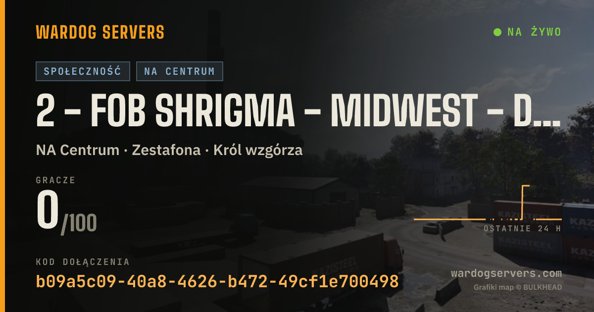 Baner ze statusem na żywo: 2 - FOB SHRIGMA - MIDWEST - discord.gg/shrigma