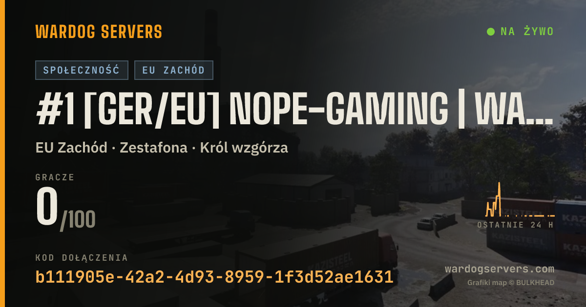 Baner ze statusem na żywo: #1 [GER/EU] NOPE-GAMING | WARDOGS COMMUNITY
