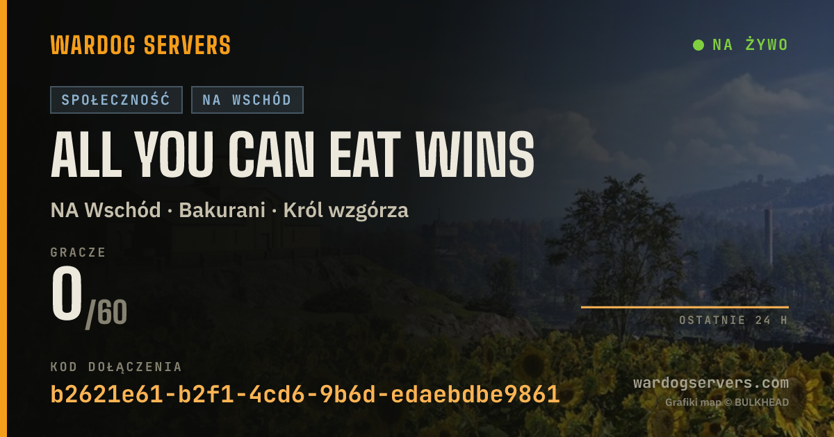 Baner ze statusem na żywo: all you can eat wins