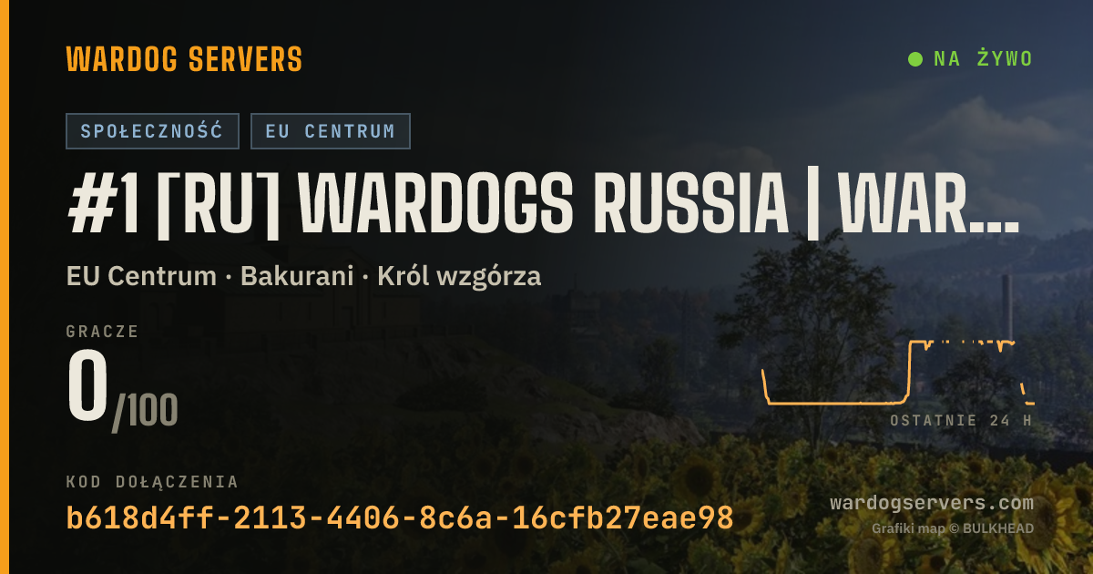 Baner ze statusem na żywo: #1 [RU] WARDOGS RUSSIA | wardogs.su
