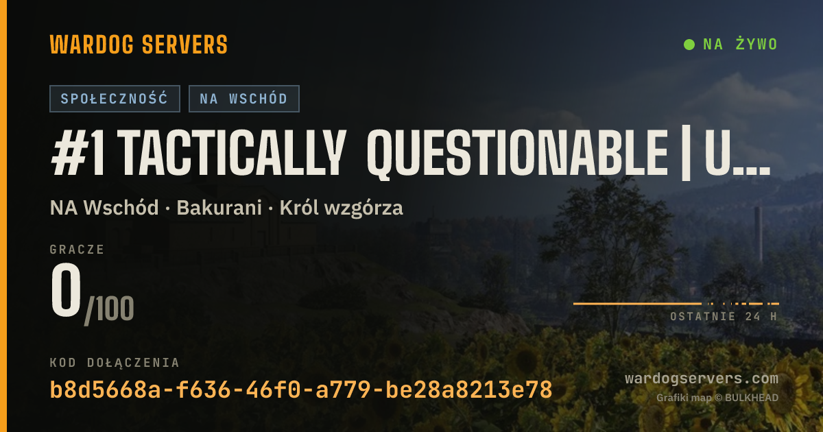 Baner ze statusem na żywo: #1 Tactically Questionable | US East