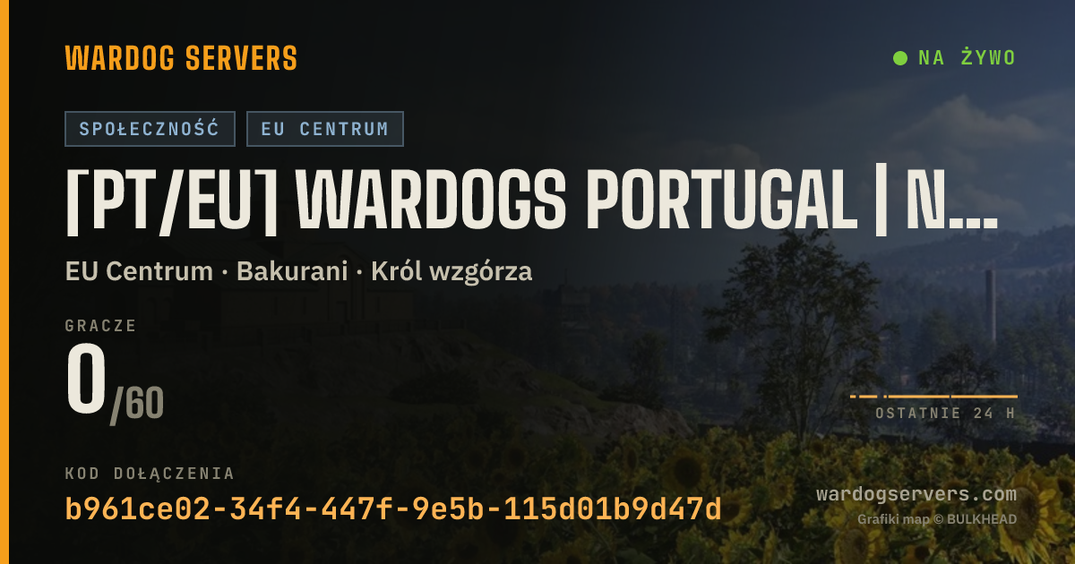 Baner ze statusem na żywo: [PT/EU] WARDOGS PORTUGAL | New Players Welcome