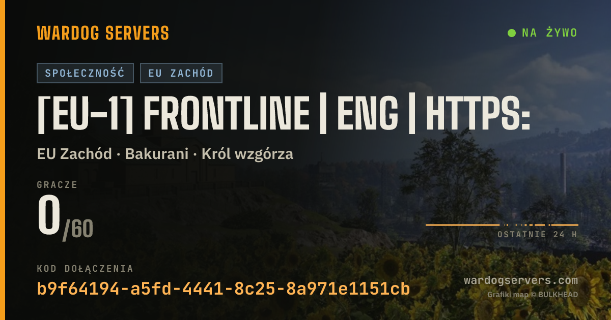 Baner ze statusem na żywo: [EU-1] FRONTLINE | ENG | https: