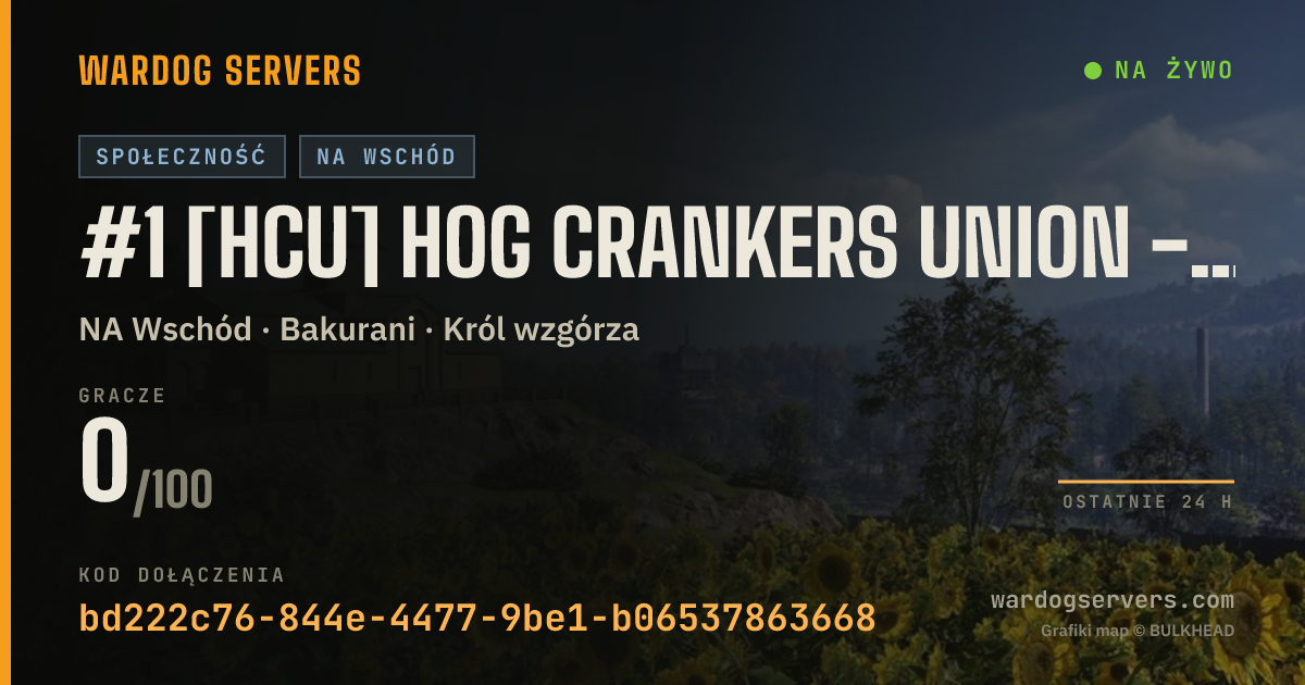 Baner ze statusem na żywo: #1 [HCU] HOG CRANKERS UNION - NO GL MINIBIRD - AUTOMOD