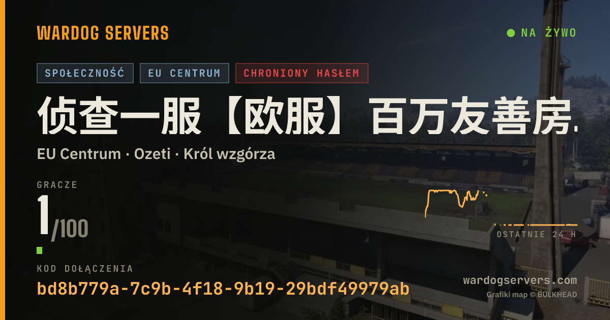 Baner ze statusem na żywo: 侦查一服【欧服】百万友善房-百倍收益-QQ群：540851