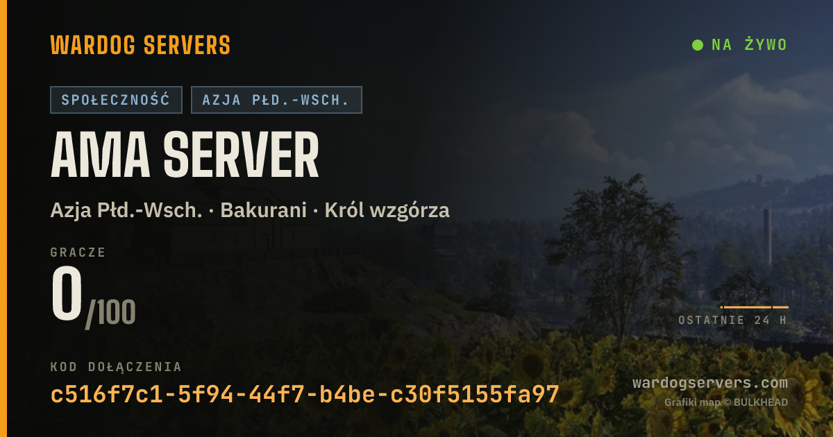 Baner ze statusem na żywo: AMA Server