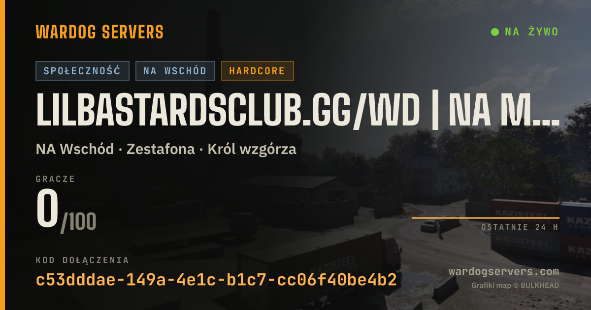 Baner ze statusem na żywo: LiLBastardsClub.gg/wd | NA Mid | Map Voting