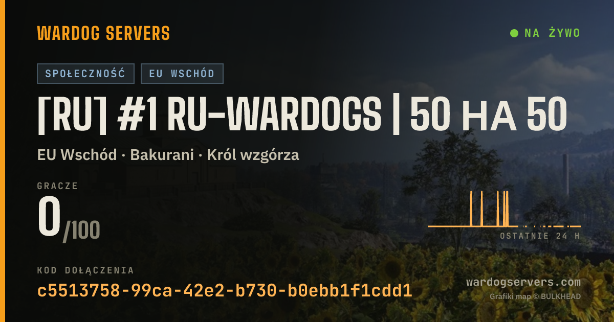 Baner ze statusem na żywo: [RU] #1 ru-wardogs | 50 на 50