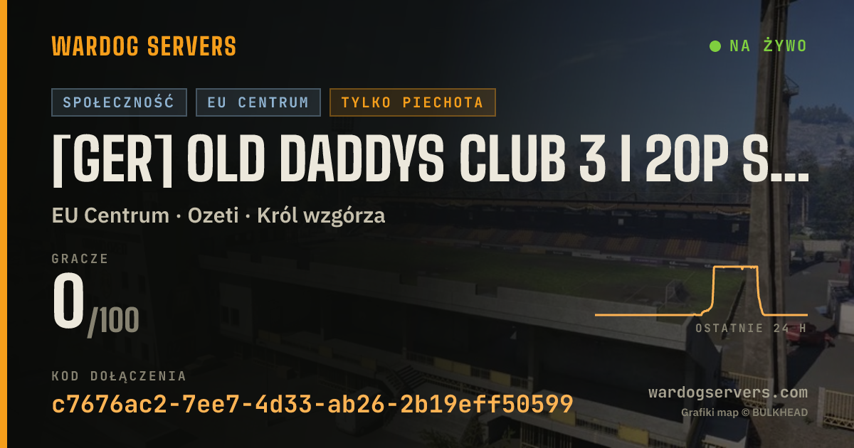 Baner ze statusem na żywo: [GER] Old Daddys Club 3 I 20p Start I Inf Only