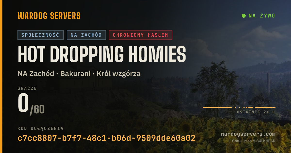Baner ze statusem na żywo: Hot Dropping Homies