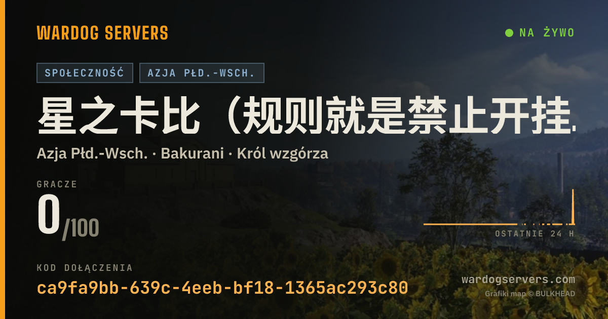 Baner ze statusem na żywo: 星之卡比（规则就是禁止开挂，禁止在圈外打架，禁止断补给线、禁pzh、武直、榴弹鸟）