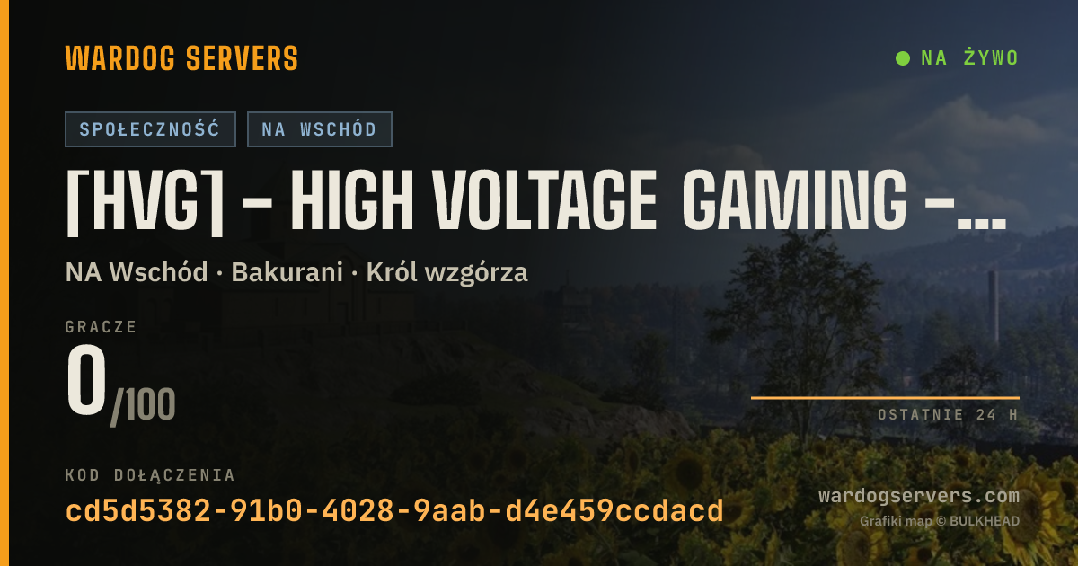 Baner ze statusem na żywo: [HVG] - High Voltage Gaming - (30 player start)