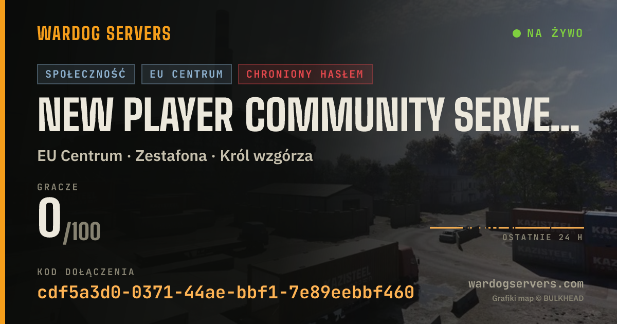 Baner ze statusem na żywo: New Player Community Server (xREALM) EU #1