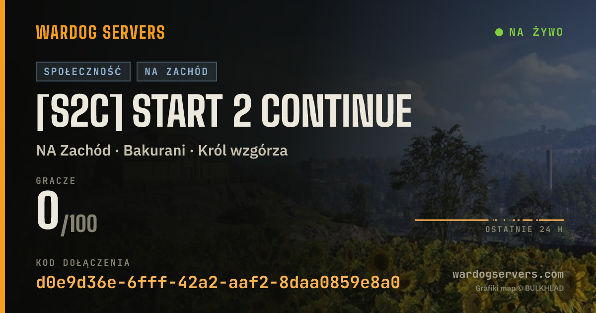Baner ze statusem na żywo: [S2C] Start 2 Continue