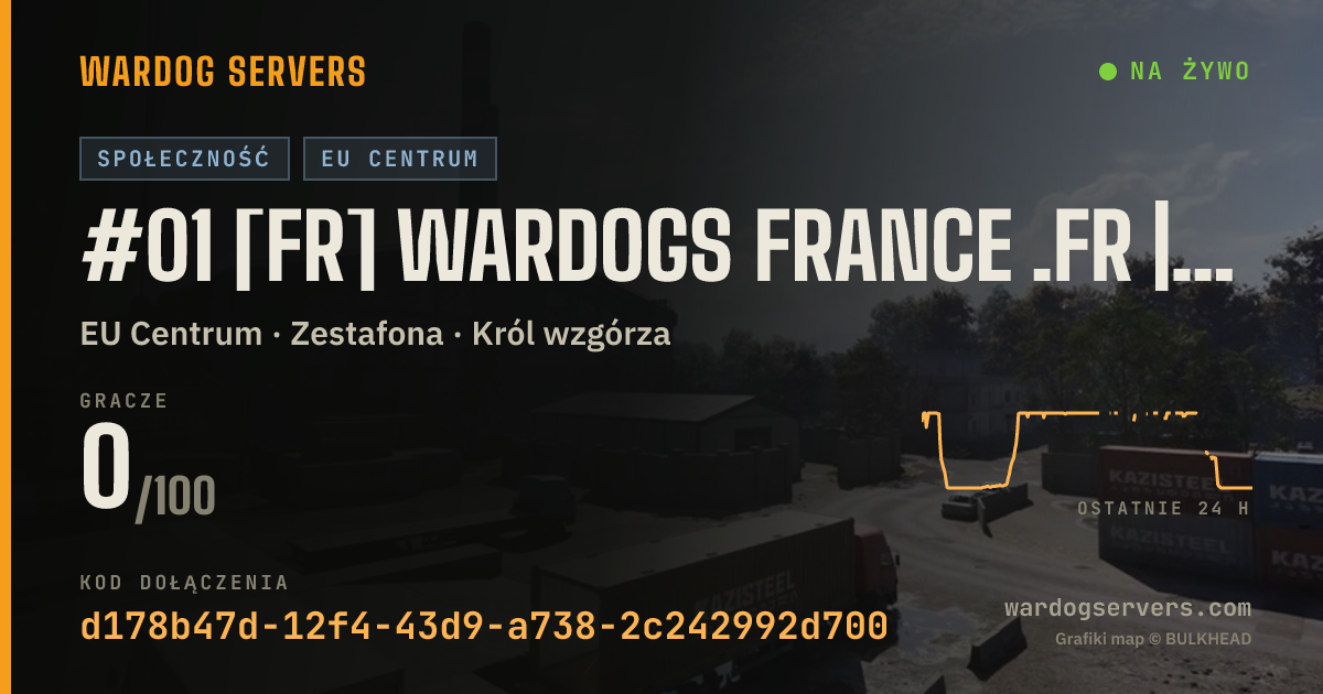 Baner ze statusem na żywo: #01 [FR] WARDOGS FRANCE .FR | File prio : wardogsfrance.fr"