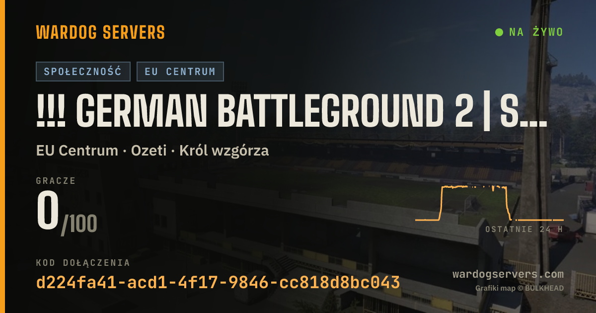 Baner ze statusem na żywo: !!! GERMAN BATTLEGROUND 2 | SPIRYTUS 96 | GER | GBG-WD.COM