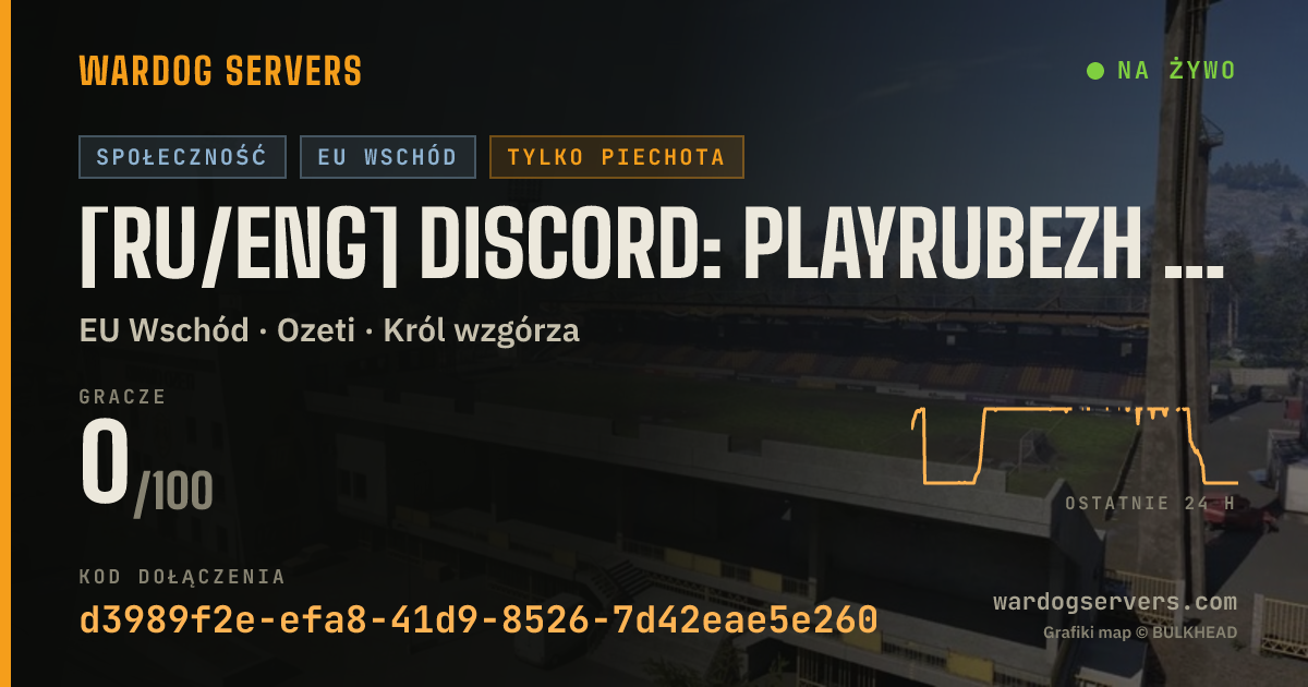 Baner ze statusem na żywo: [RU/ENG] DISCORD: PLAYRUBEZH | XP BOOST | INFANTRY ONLY