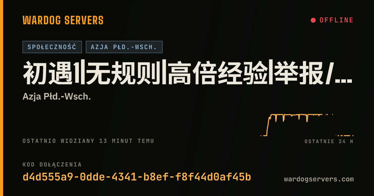 Baner ze statusem na żywo: 初遇1|无规则|高倍经验|举报/免排队+Q群:7000124 VX:522313