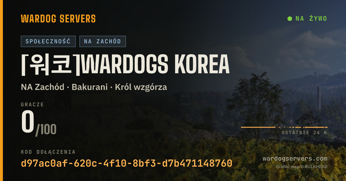 Baner ze statusem na żywo: [워코]Wardogs Korea