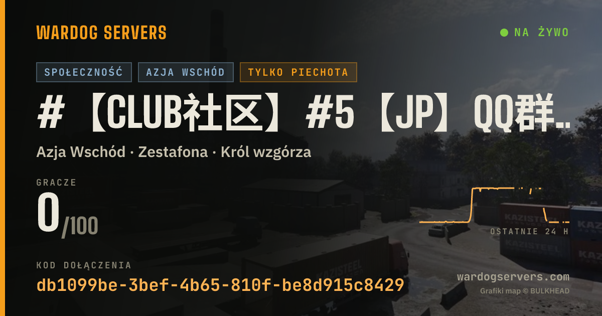 Baner ze statusem na żywo: #【Club社区】#5【JP】QQ群1102650986|步战50v50+规则|禁小鸟投爆·机枪车迫击炮禁止部分武器具体规则见Q