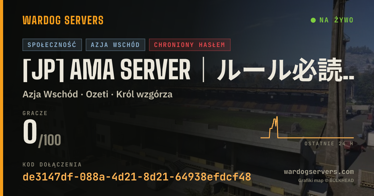 Baner ze statusem na żywo: [JP] AMA Server｜ルール必読・Please Read the Rules