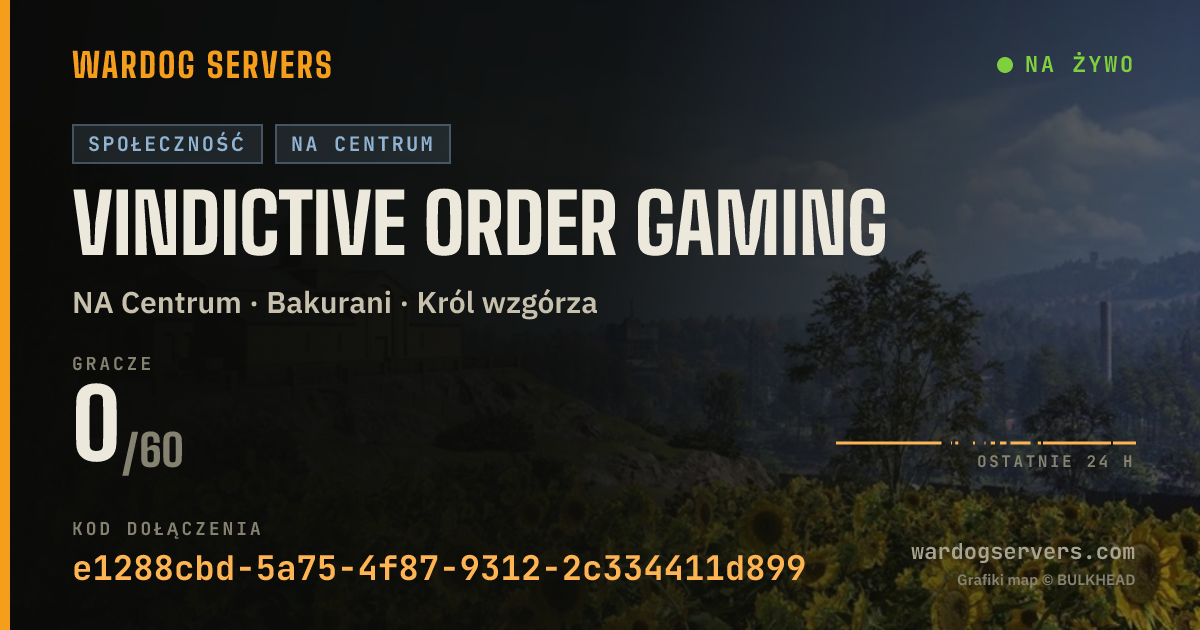 Baner ze statusem na żywo: Vindictive Order Gaming