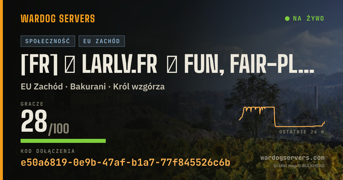 Baner ze statusem na żywo: [FR] ★ larlv.fr ★ Fun, Fair-play, Stats ★ france teamplay 7e