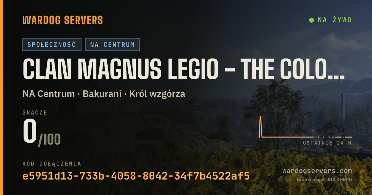 Baner ze statusem na żywo: Clan Magnus Legio - THE COLOSSEUM - discord.gg/cml