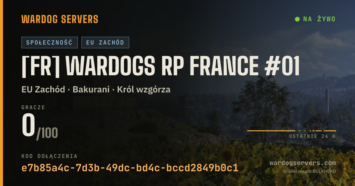 Baner ze statusem na żywo: [FR] WARDOGS RP FRANCE #01