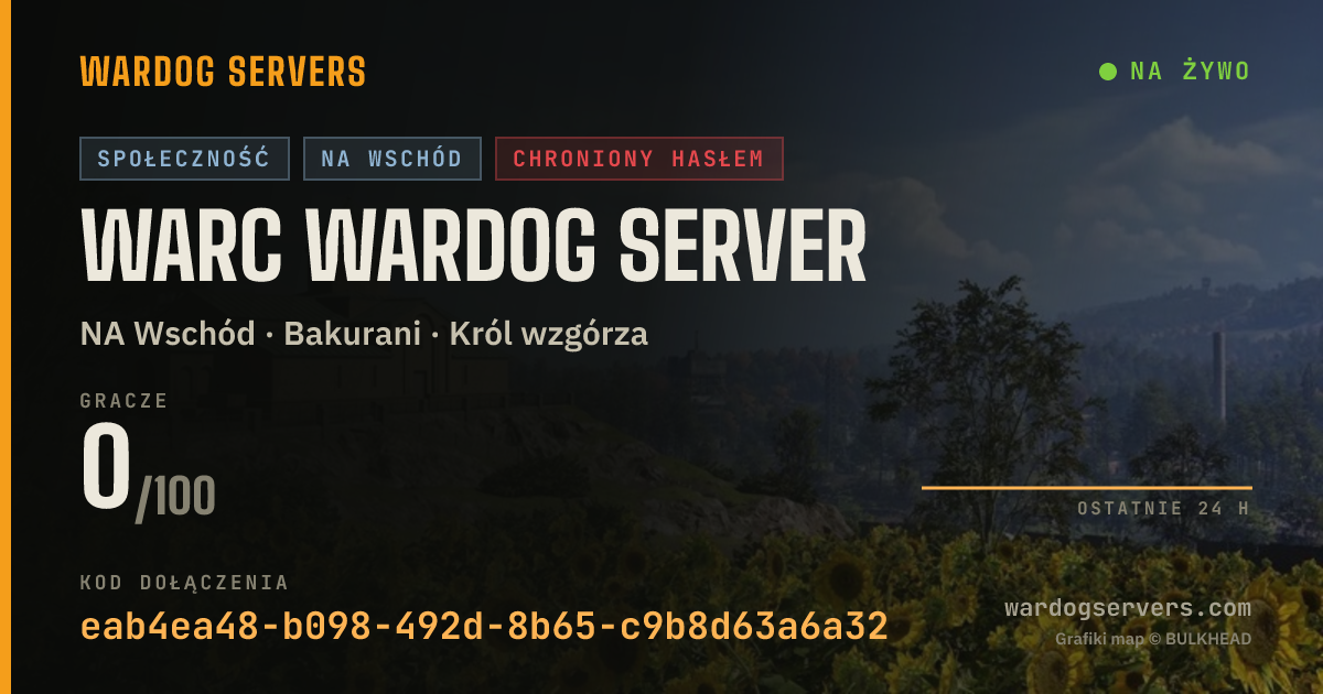 Baner ze statusem na żywo: WARC Wardog Server