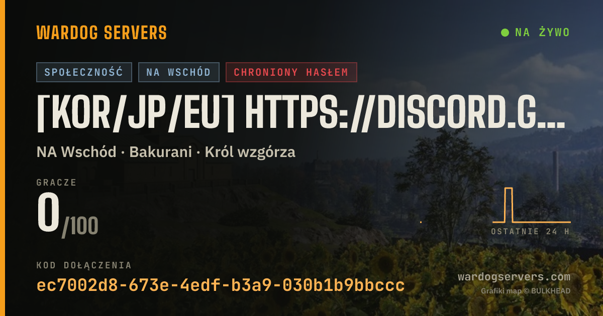 Baner ze statusem na żywo: [KOR/JP/EU] https://discord.gg/2duwTKWpGr