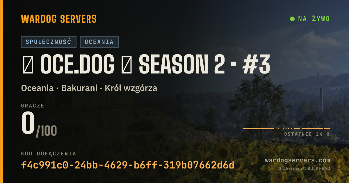 Baner ze statusem na żywo: ◢ OCE.DOG ◣ SEASON 2 • #3