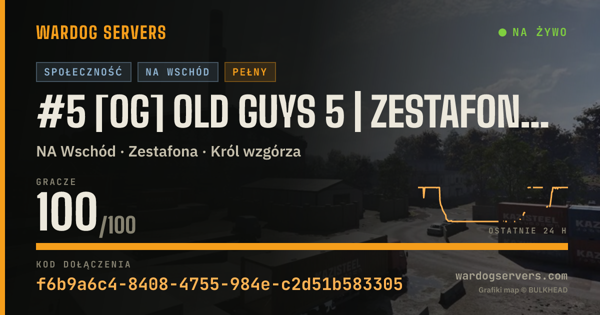 Baner ze statusem na żywo: #5 [OG] Old Guys 5 | Zestafona 24/7 | Boosted XP & Cash