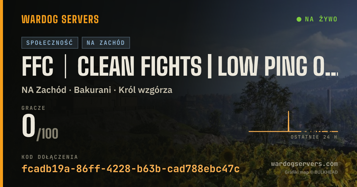 Baner ze statusem na żywo: FFC｜CLEAN FIGHTS | LOW PING ONLY |